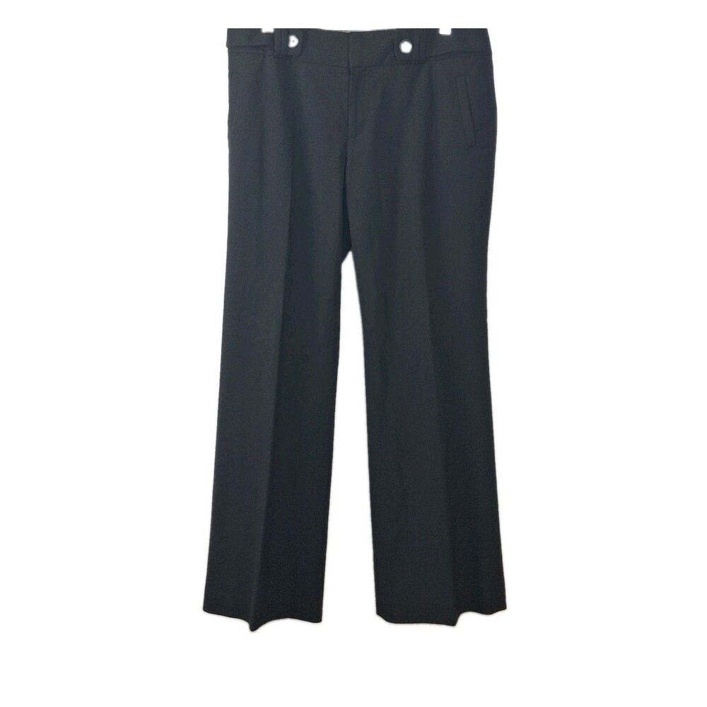 Banana Republic Jackson Classic Black Petite Straight Leg Dress Pants Size 8P